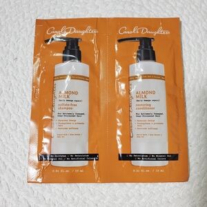 🌹Haircare Carols Daughter Shampoo Conditioner Travel Packet Almond Milk Hair